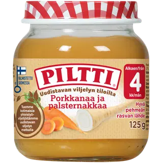 Piltti 125g porg-pastinaagi püree 4k
