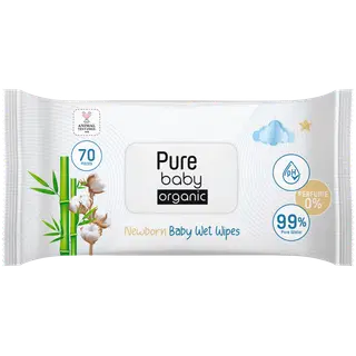 Pure Baby Niisked salvrätikud beebile 70 tk