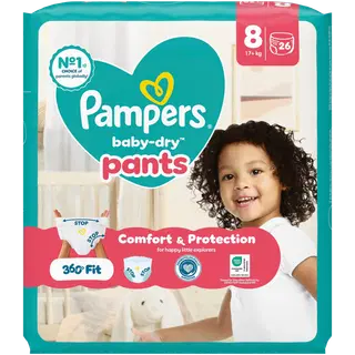 Pampers Baby Dry püksmähkmed S8, 19+kg, 26 tk