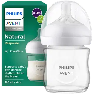 Avent Natural klaasist lutipudel 120 ml