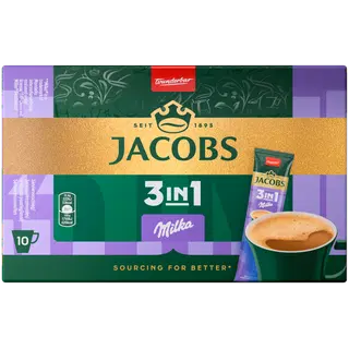 Jacobs lahustuv kohvijook 3in1 Milka, 10x18g