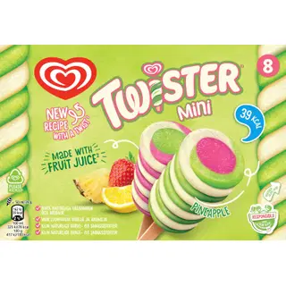 Twister Mini jäätis laktoosivaba 400 ml 8 tk