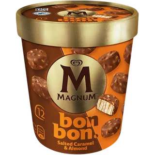 Soolakaramelli ja mandlitega jäätisekommid MAGNUM 168g