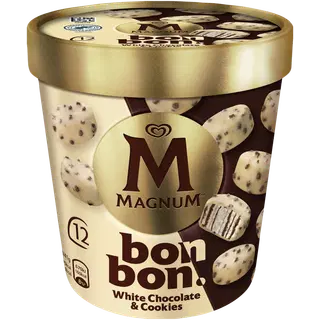 Magnum Valge šokolaadi ja küpsistega jäätisekommid 204 ml/168 g