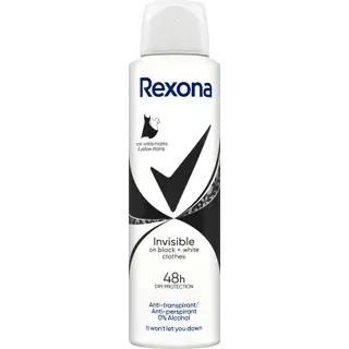 Rexona spreideodorant Invisible Black&White 150ml