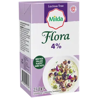 Flora lahja ja paks kaste toiduvalmistamiseks 4%, 250 ml
