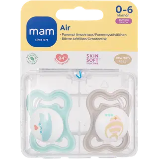 MAM Air silikoonist lutt 0-6k, 2 tk