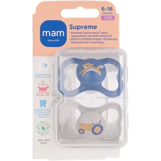 MAM Supreme silikoonlutt 6-16k, 2 tk
