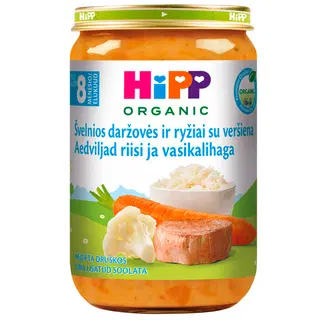 HiPP Aedviljad riisi ja vasikalihaga ÖKO al. 8k