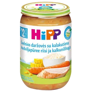 Juurviljapüree kalkunilihaga mahe 12+, HIPP, 220 g