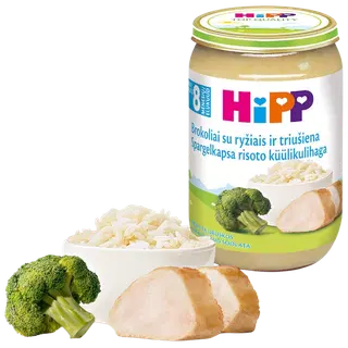 Hipp brokolirisoto küülikulihaga 220 g, alates 8-elukuust