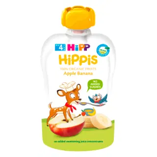 Hippis õunapüree banaaniga BIO 4+, HIPP, 100 g