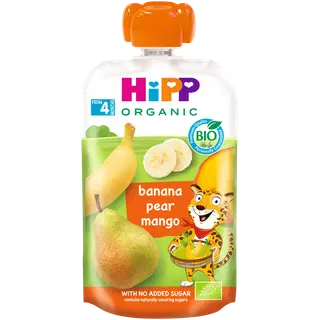 Hipp banaanipüree pirni ja mango öko 4k