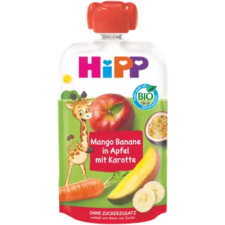 HiPP Hippis porgandipüree mango ja banaaniga BIO 6k