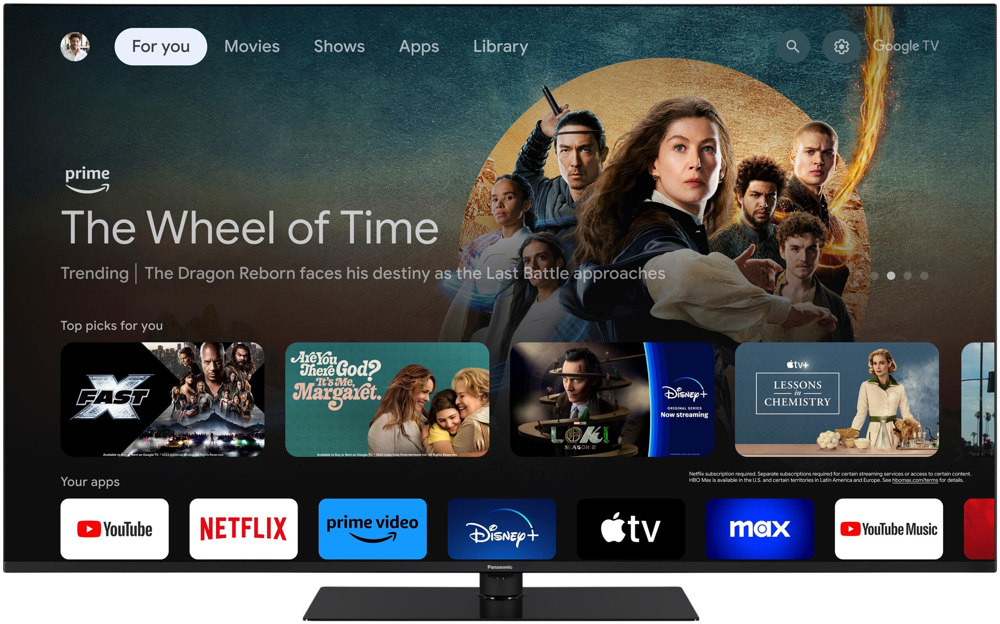 Panasonic 65" 4K UHD Google TV TN-65W70AEZ
