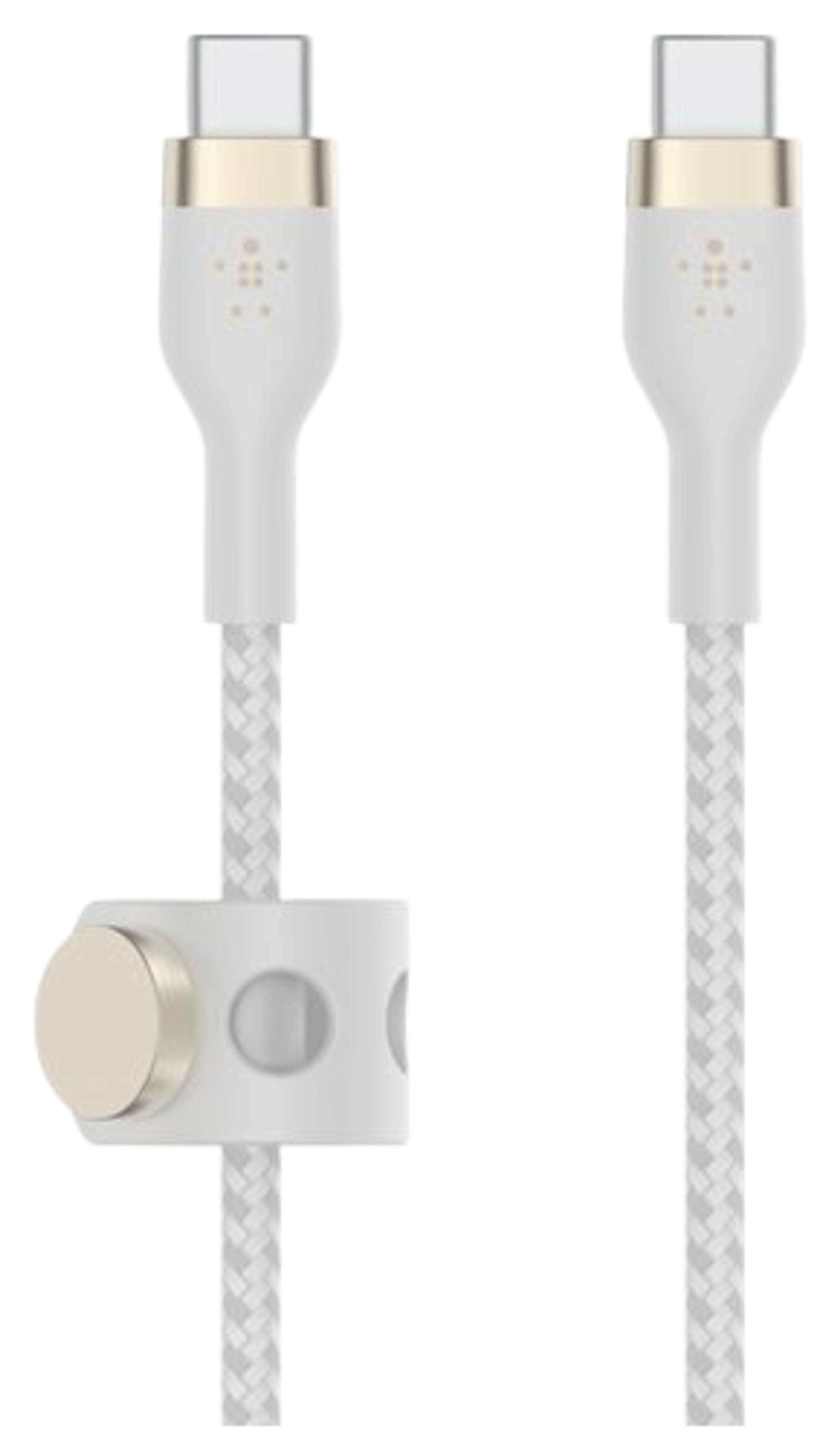 Belkin kaapeli PRO Flex USB-C to USB-C 2.0, punottu silikoni, 3M, valkoinen