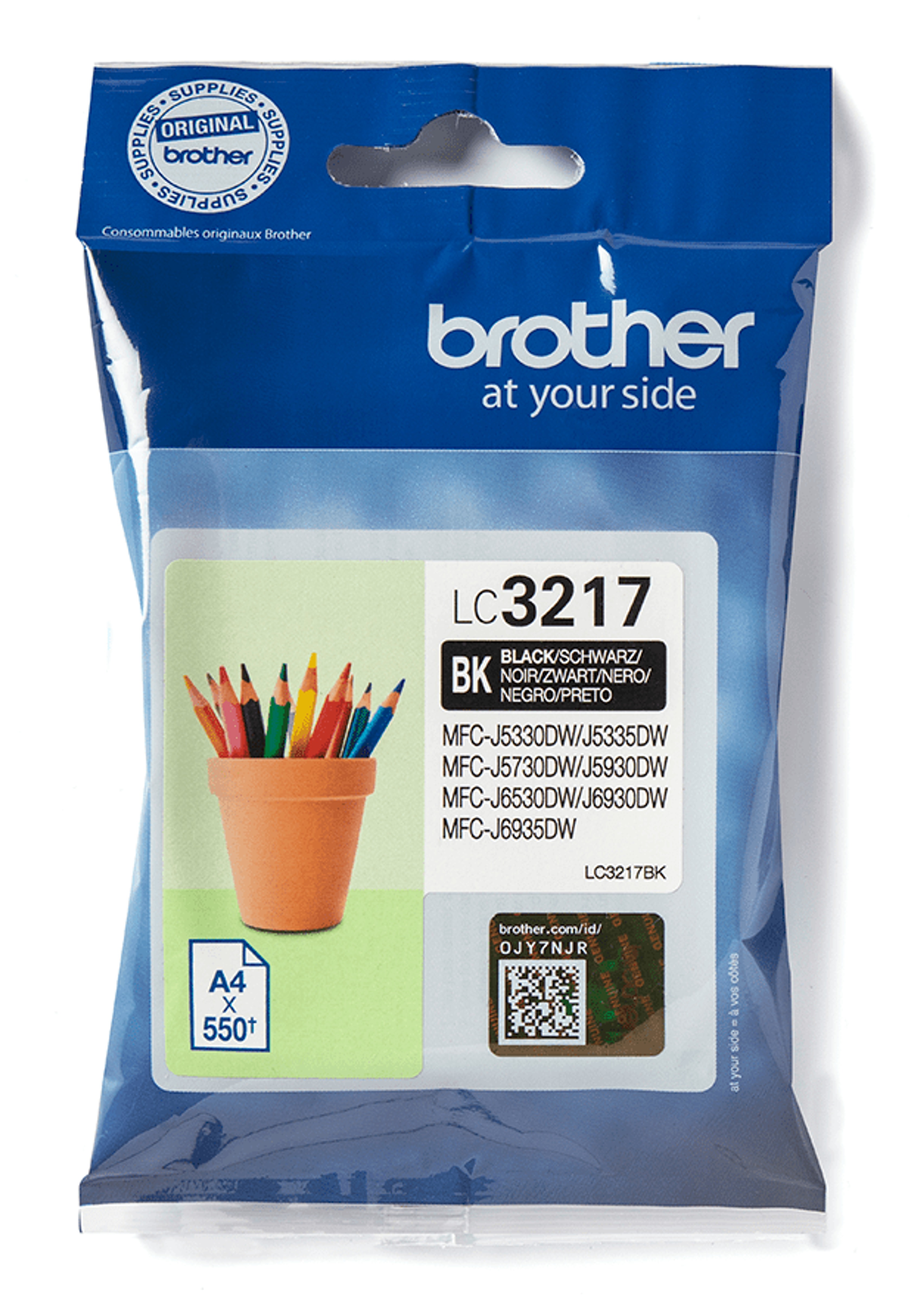 Brother mustekasetti LC3217BK musta
