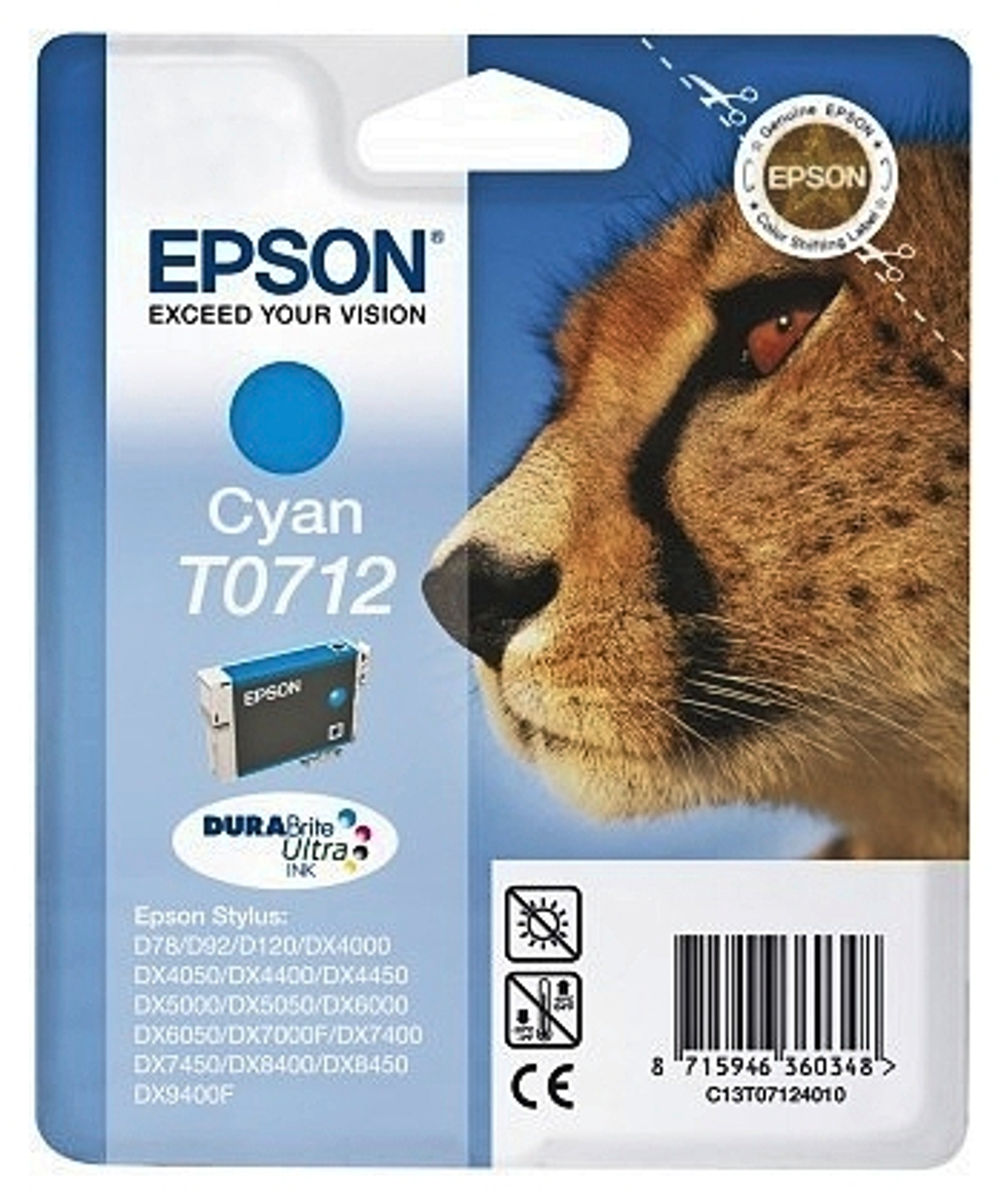 Epson mustepatruuna syaani T0712
