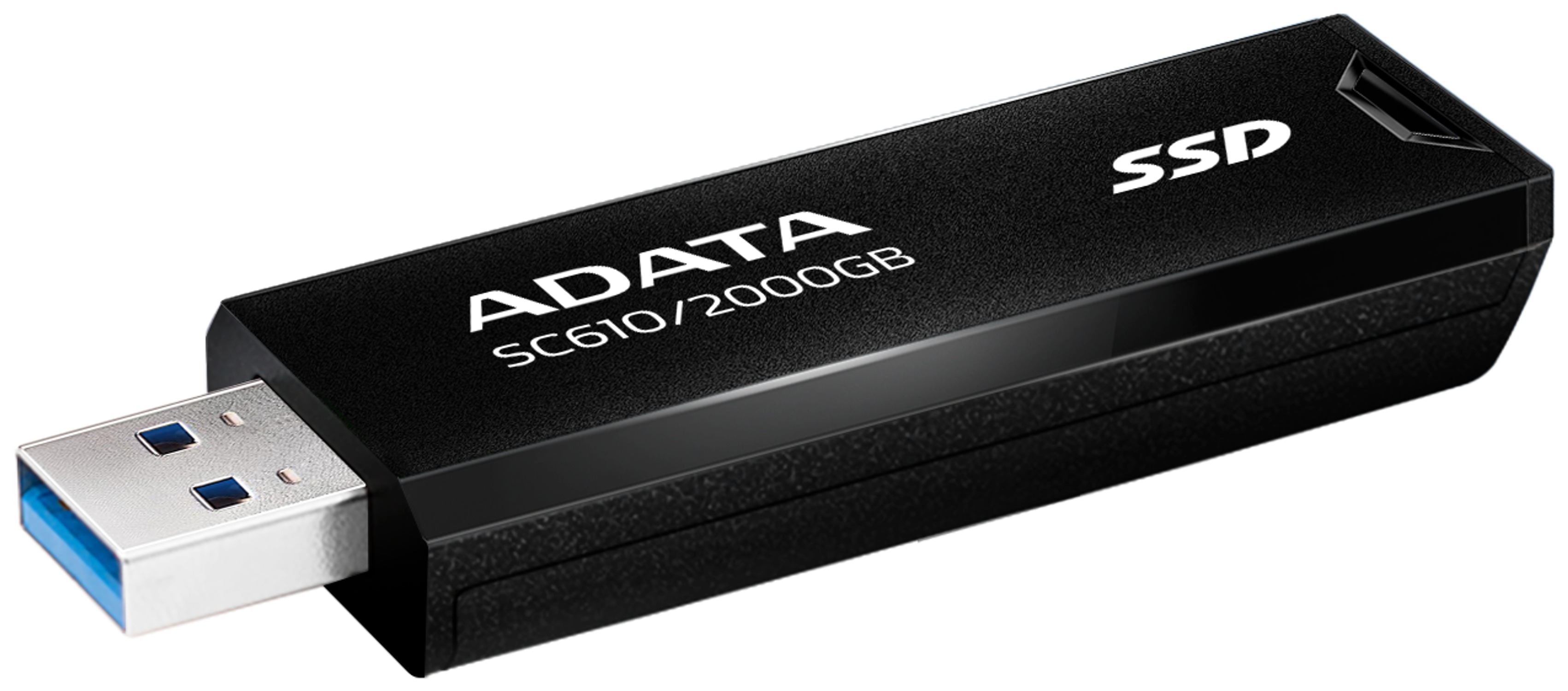ADATA SC610 ulkoinen SSD-muisti, 2 TB, musta (USB-A)