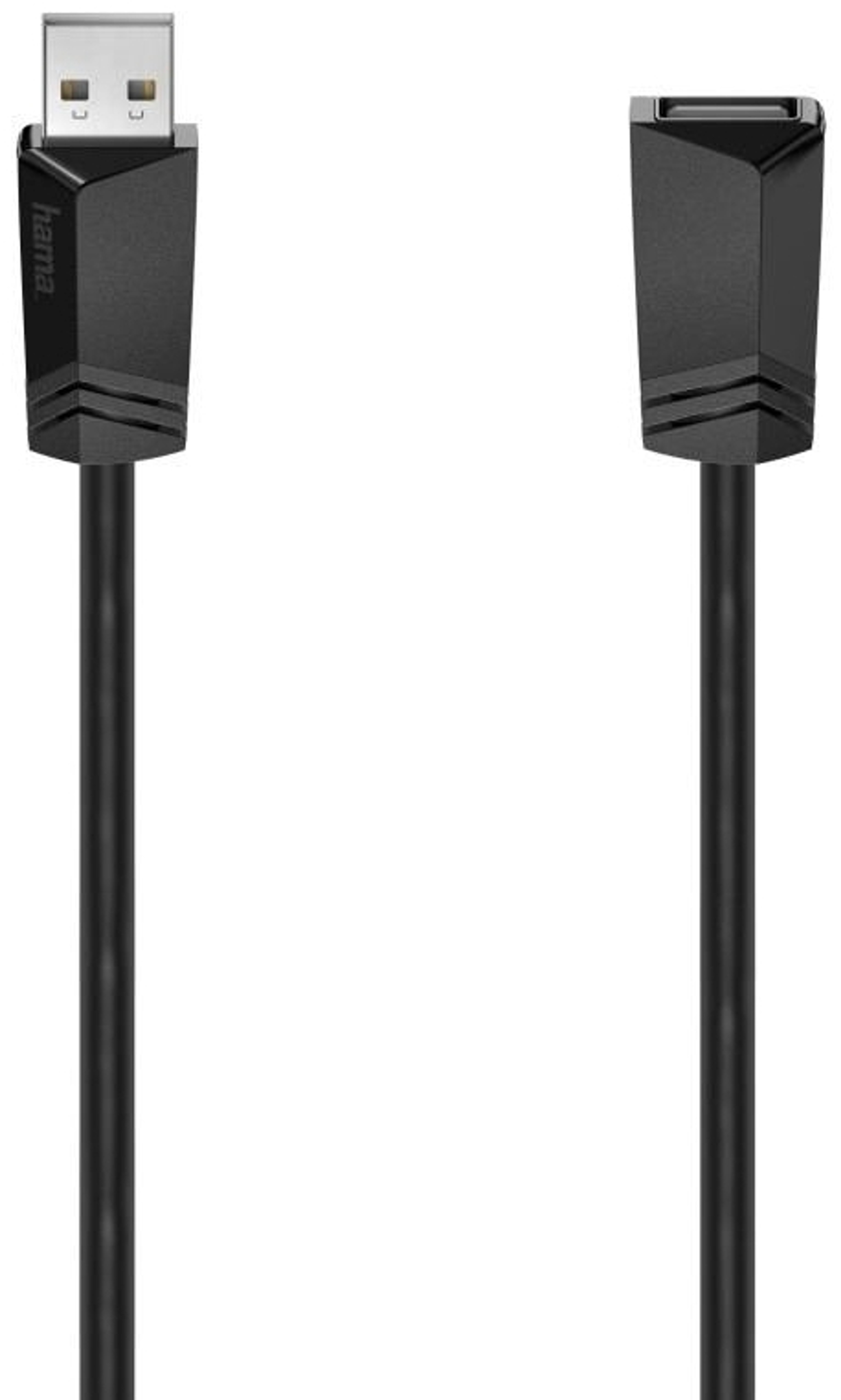 Hama USB-jatkokaapeli, USB-A uros - USB-A naaras, USB 2.0, 480 Mbit/s, 1,5 m