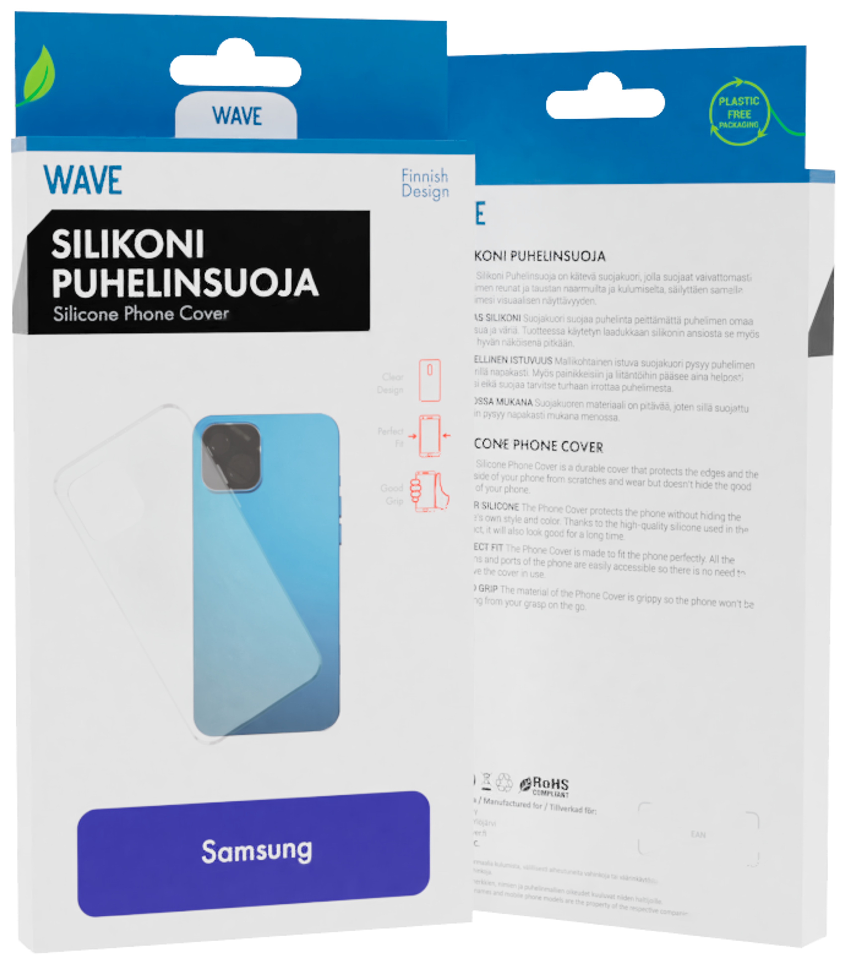 Wave silikonikuori Samsung Galaxy A13/A04S, läpinäkyvä