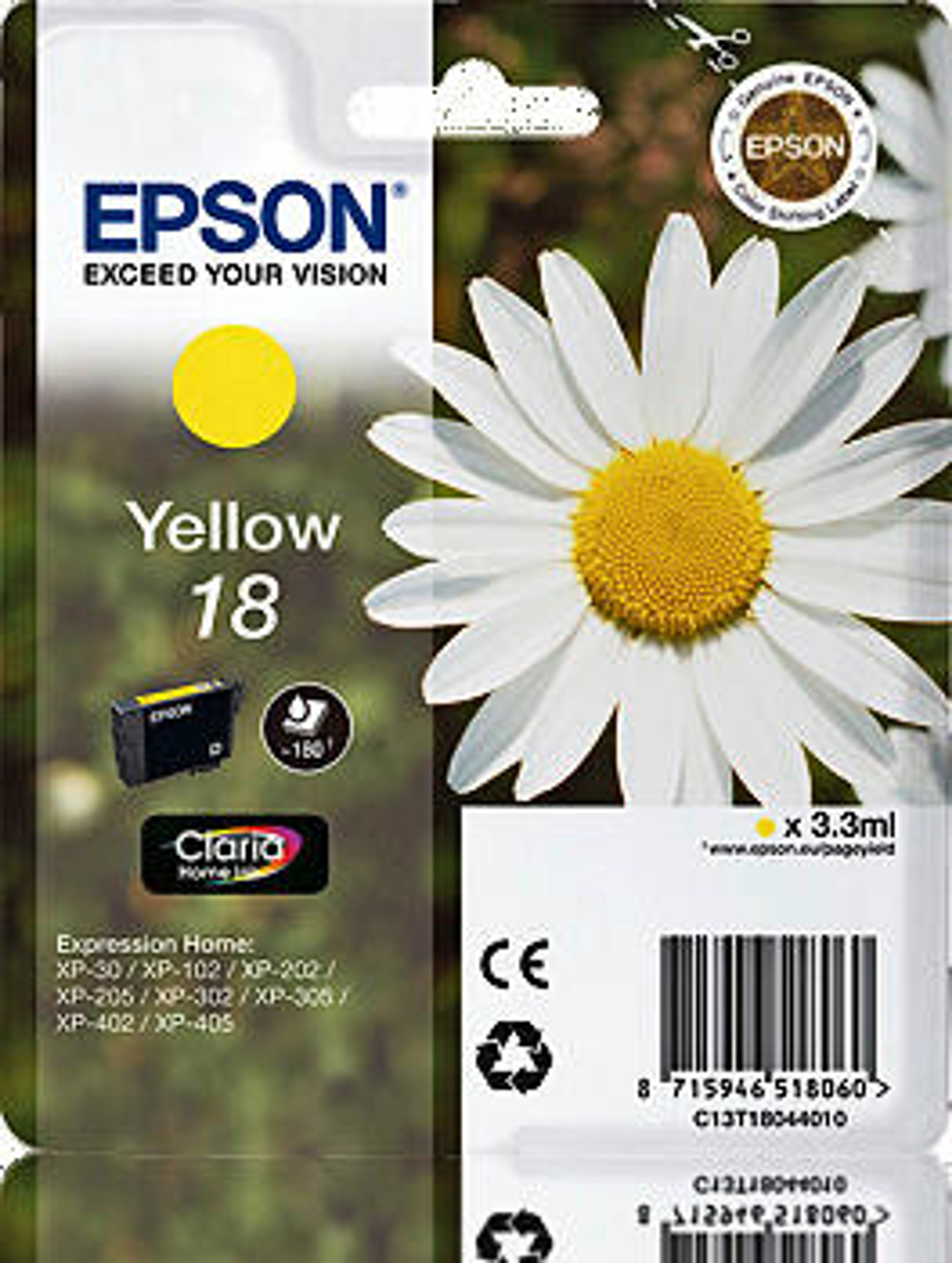 Epson mustepatruuna keltainen T1804