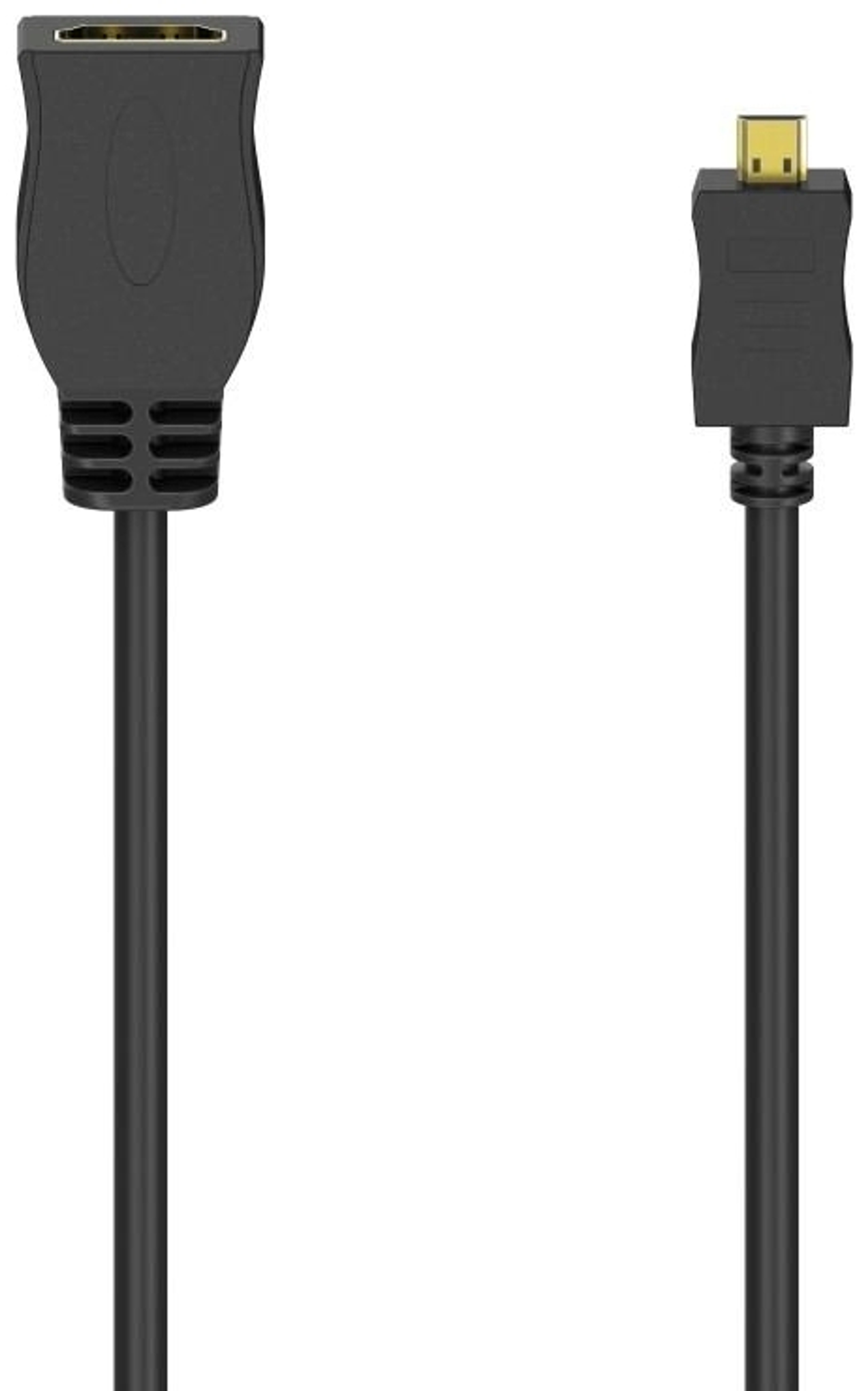 Hama 00205168 HDMI-kaapeli, Micro HDMI - HDMI, 0.1 m, musta