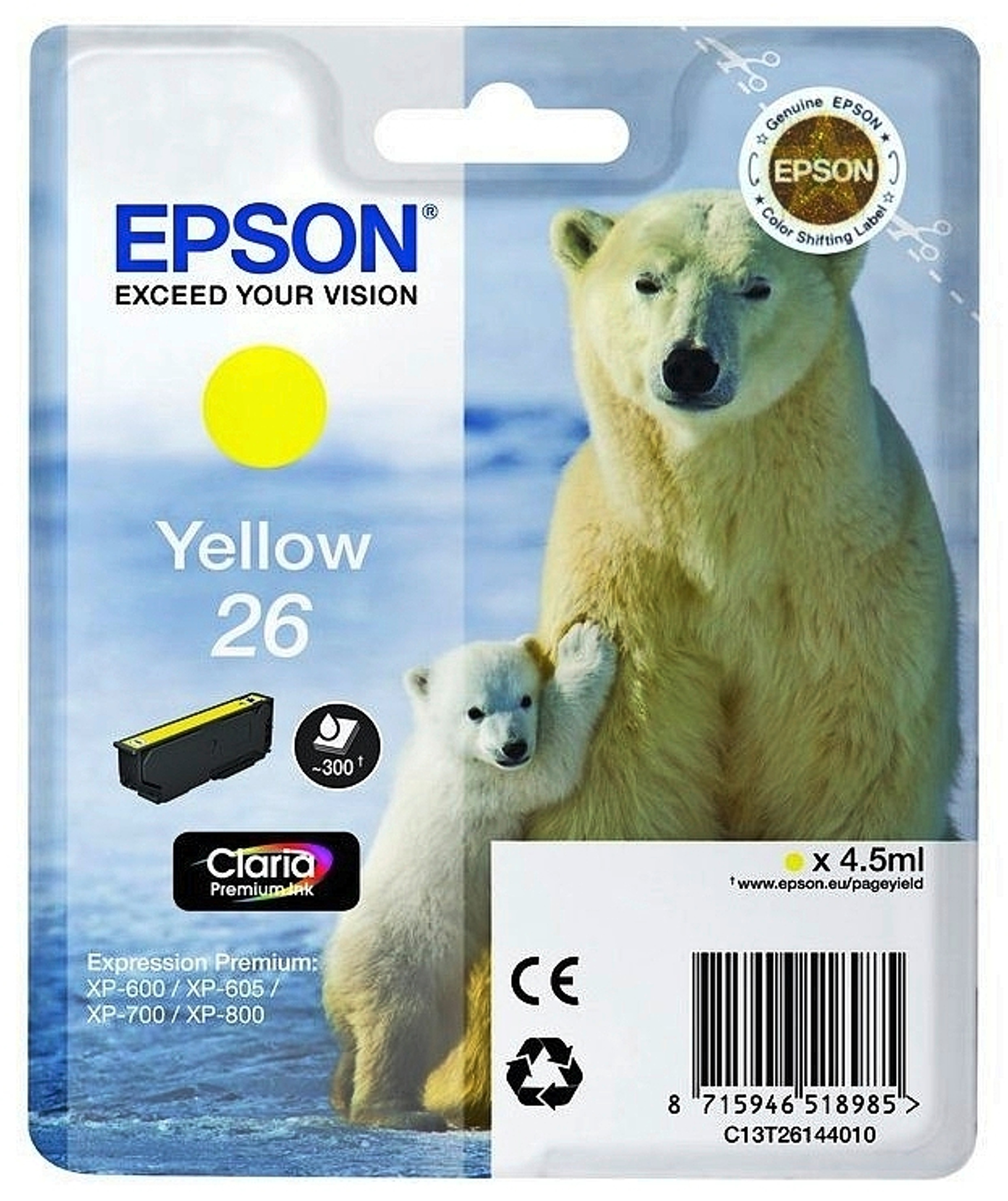 Epson mustepatruuna keltainen 26
