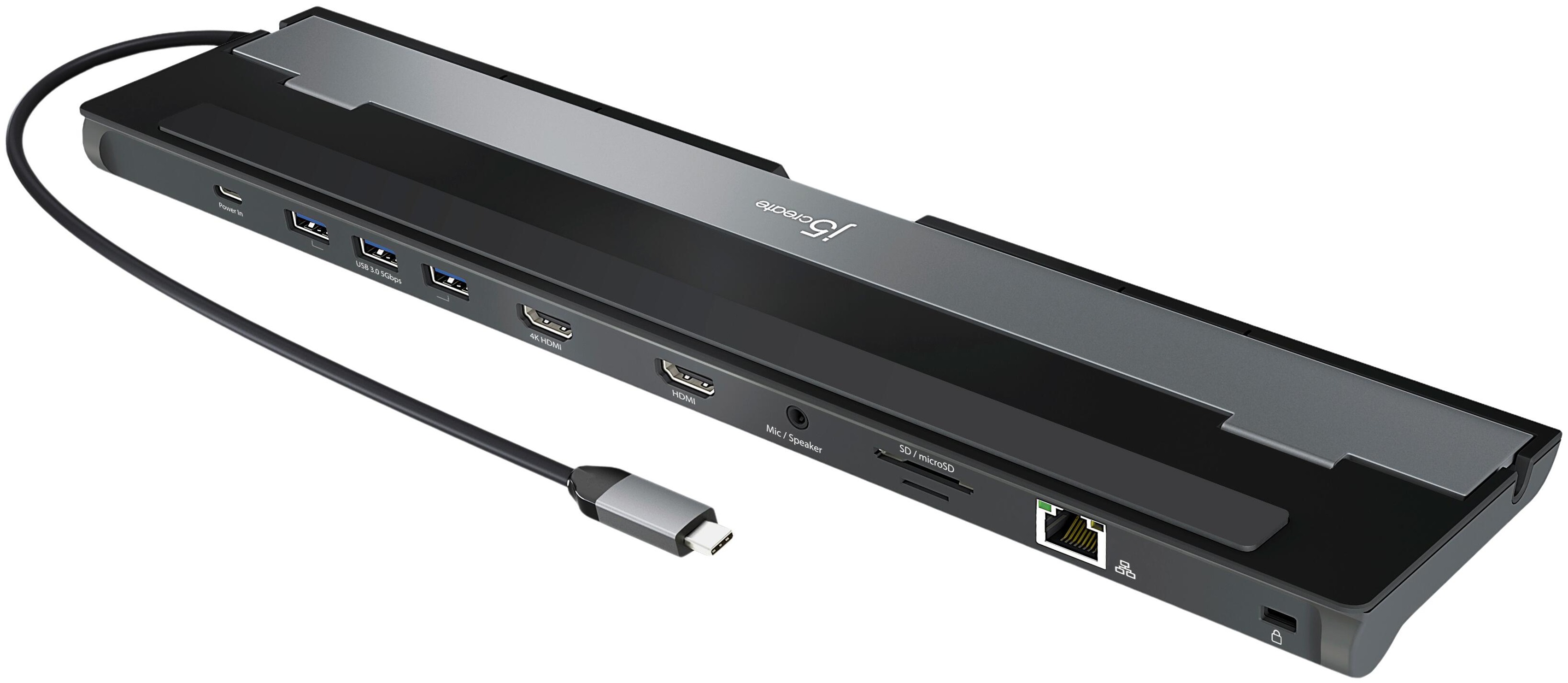 j5create USB-C 2 näytön telakka