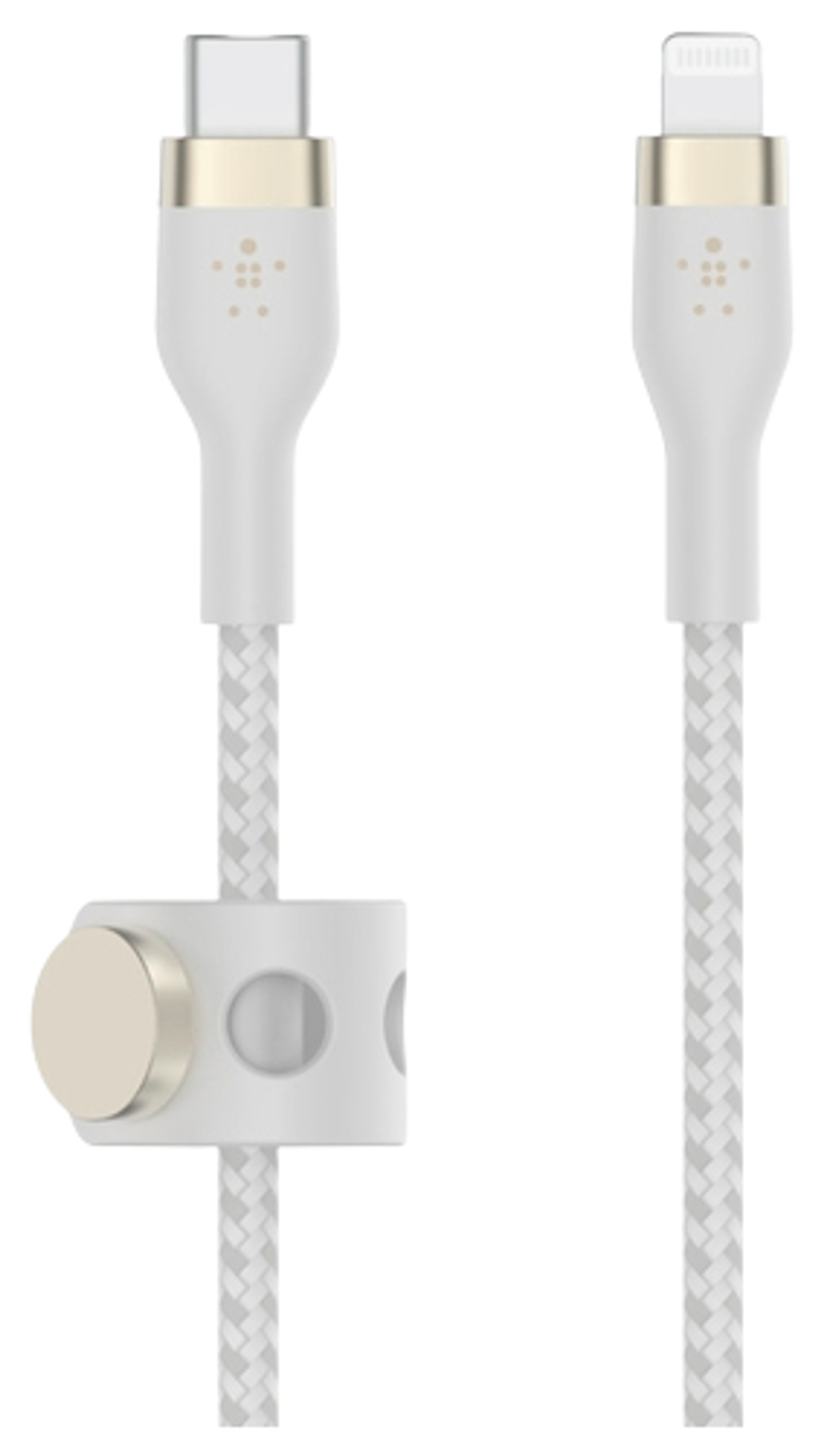 Belkin kaapeli PRO Flex USB-C to Lightning, punottu silikoni, 1M, valkoinen