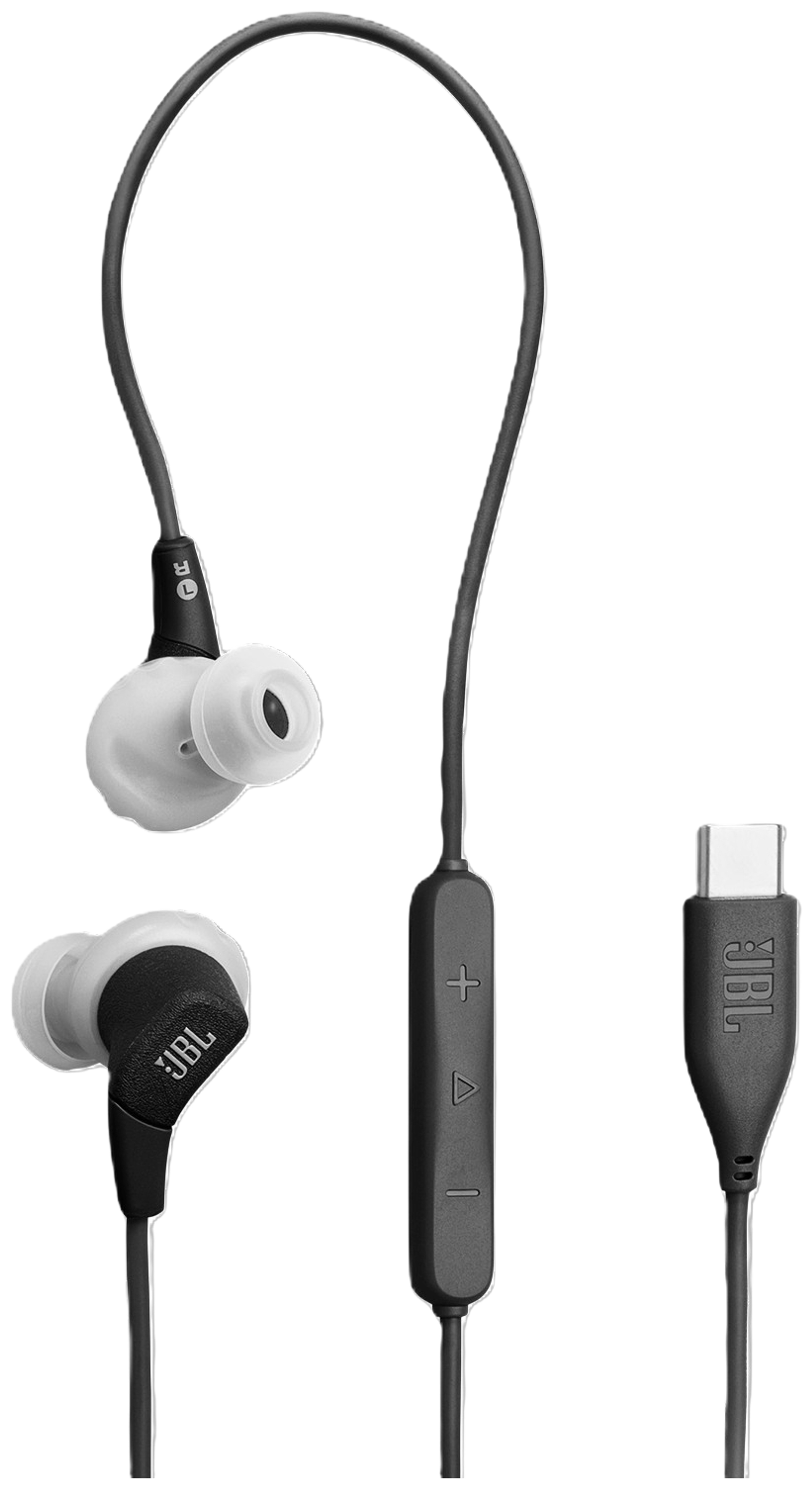 JBL Endurance Run 3 USB-C langalliset urheilukuulokkeet, musta/harmaa