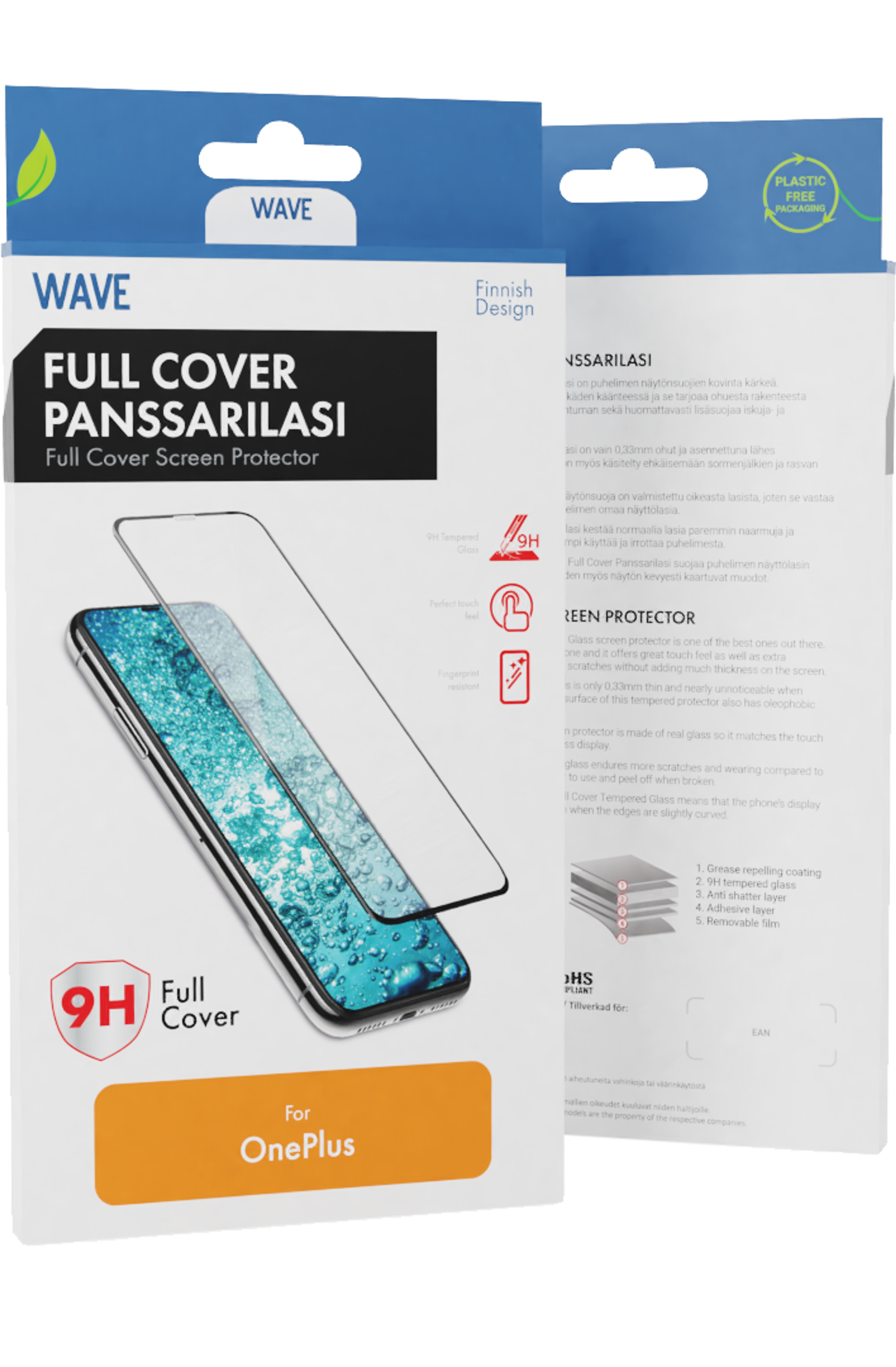 Wave Oneplus Nord / Nord 2 5G näytön suojalasi, musta