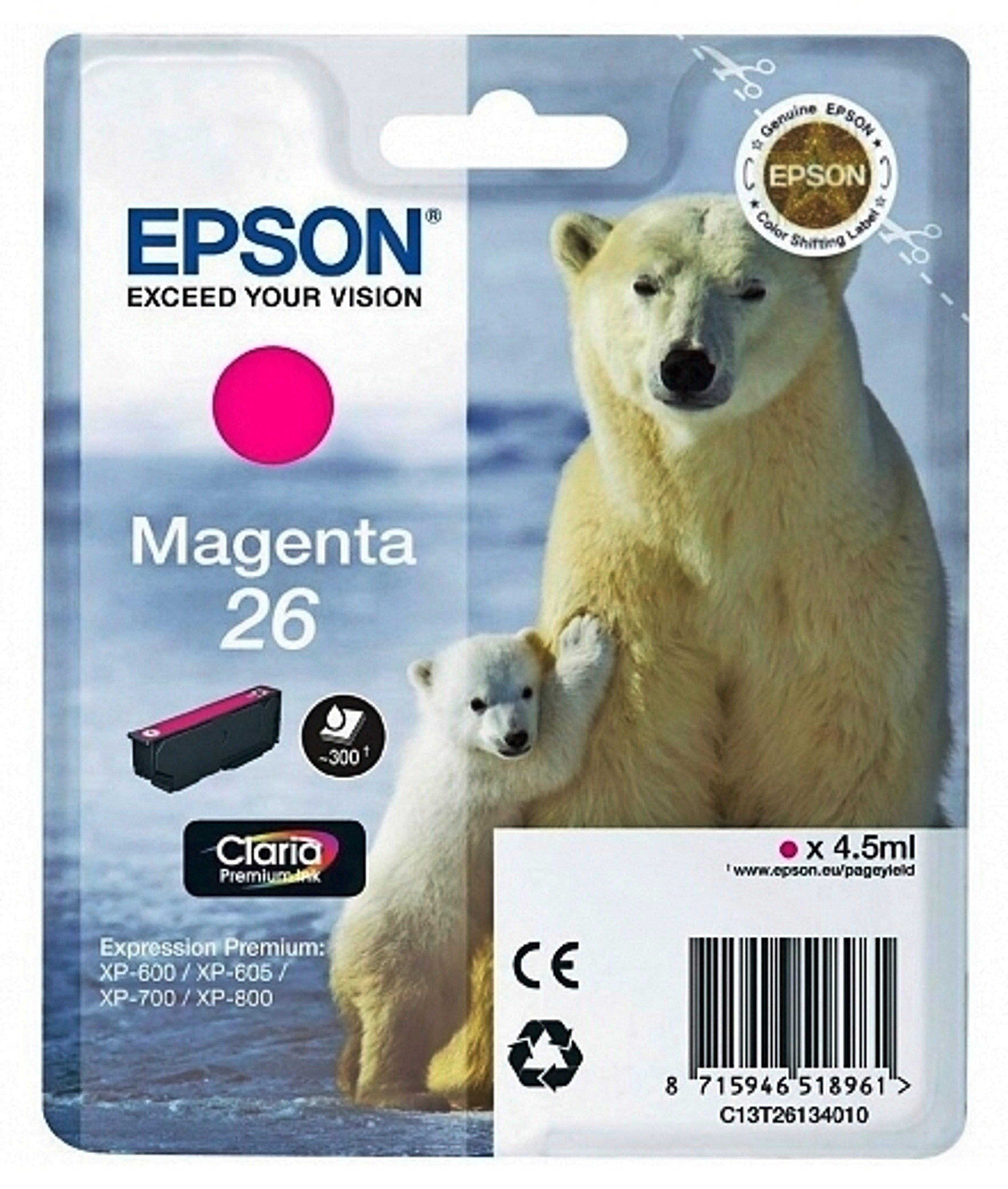 Epson mustepatruuna magenta T2613