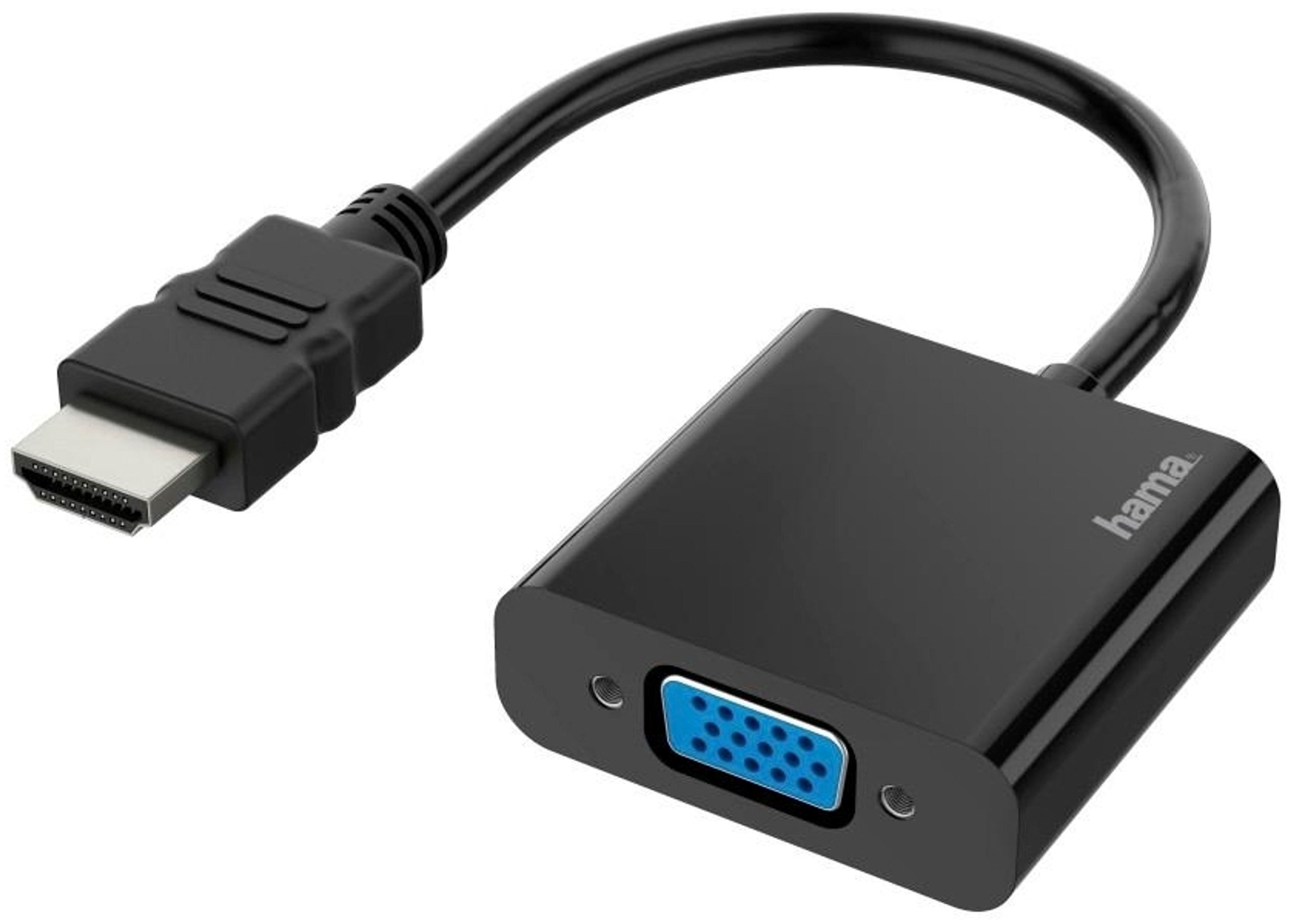 Hama 00200343 HDMI-VGA-sovitin, musta