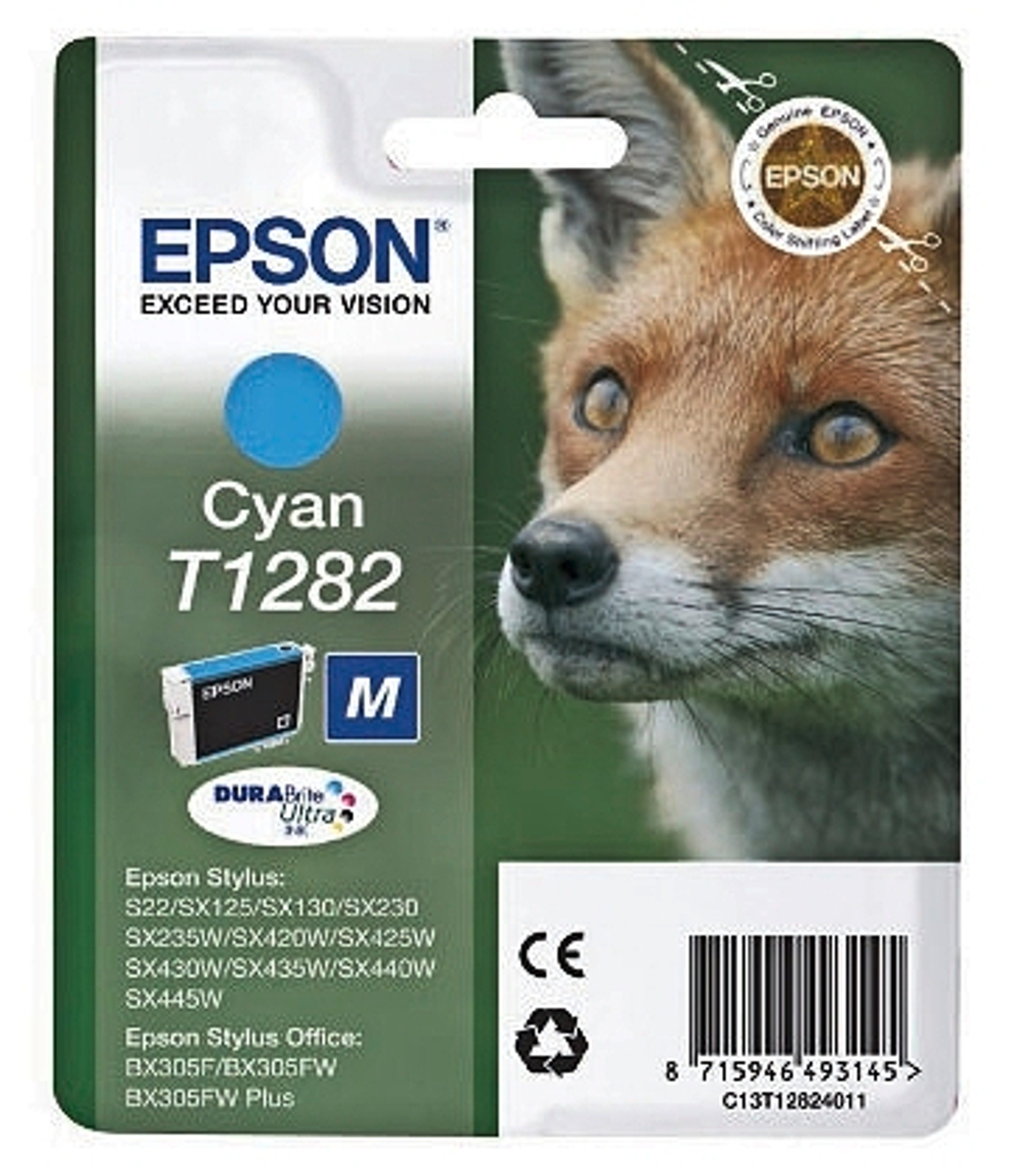 Epson mustepatruuna syaani T1282