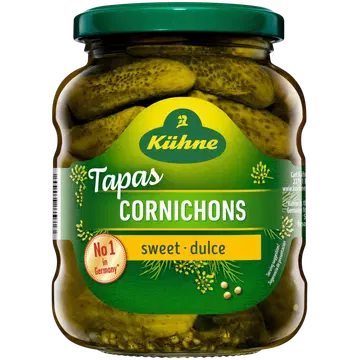 Kühne tapas magusad suupistekurgid 330g