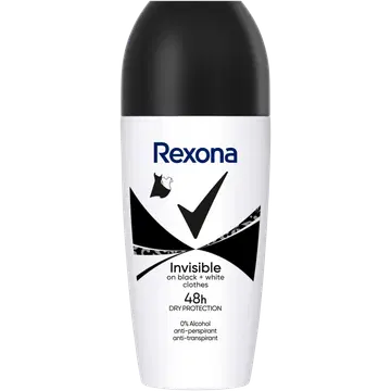 Rexona rulldeodorant Invisible Black ja White 50ml