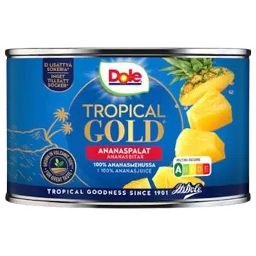 Dole ananassitükid omas mahlas 227/139 g