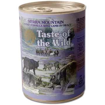 Taste of the Wild Sierra Mountain konserv lambaga koertele 390g