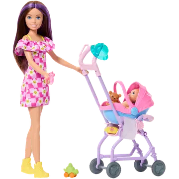 Barbie skipperi lapsehoidmise vanker