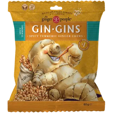 GinGins Kurkum-Ingveri närimiskommid 60g