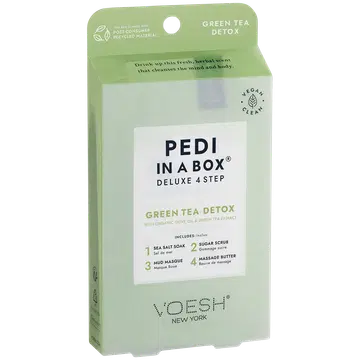 Pediküürikomplekt Voesh 4 astet roheline tee Detox