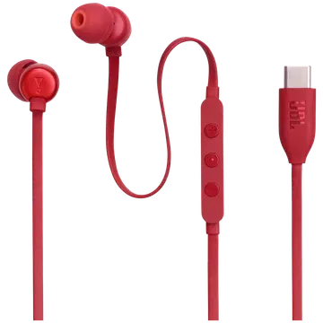 Nööpkõrvaklapid JBL Tune 310C punane