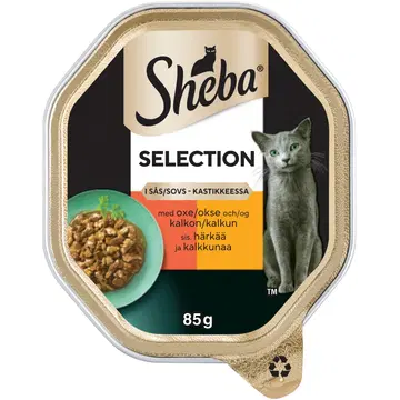 Sheba täissööt kassidele härjaliha kastmes 85 g