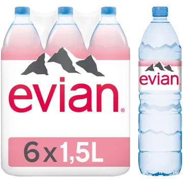 Evian mineraalvesi 6x1,5L