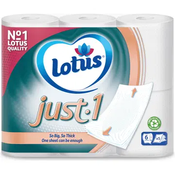 Tualettpaber Lotus Just1 5-kihiline 6tk
