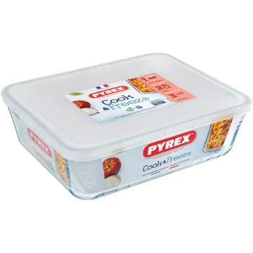 Klaasvorm Cook/Freeze plastkaanega 2,6l/25x19cm