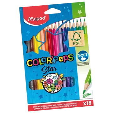 Color peps värvipliiats 18 värvi