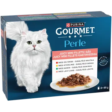 Gourmet täissööt kassidele, neli erinevat valikut 8 × 85 g