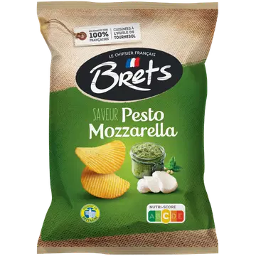 Brets kartulikrõpsud pesto ja mozzarella maitselised 125g